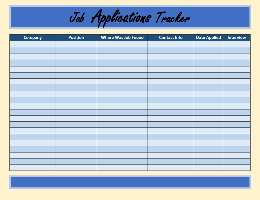 Job Applications Tracker version 2